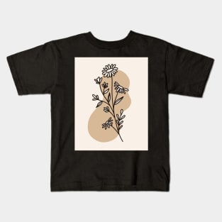 Flower Line Doodle Kids T-Shirt